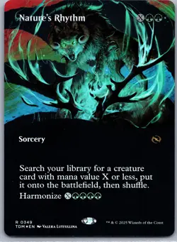 Tarkir: Dragonstorm #349 Nature's Rhythm (Borderless) Foil - Image 1