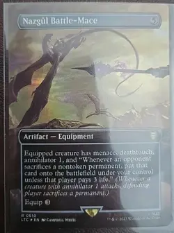 1x Nazgul Battle-Mace, Foil Borderless Art, Lord of the Rings MTG NM - Image 1