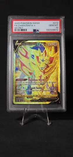 Pokemon Zamazenta V (Secret) 212/202 Swsh01: Sword & Shield Holo PSA 10 - Image 1