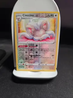 Pokemon Sword And Shield Base Set Cincinno Reverse Holo Square Cut Error - Image 1