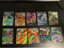 Pokemon Lot, 10 Ex V Shiny Full Art Holo Ultra Rare Mixed Languages - I Combine! - Image 1
