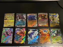 Pokemon Lot, 10 Ex V Shiny Full Art Holo Ultra Rare Mixed Languages - I Combine! - Image 1