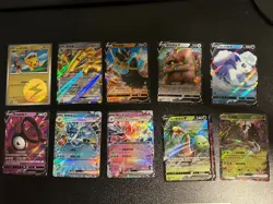 Pokemon Lot, 10 Ex V Shiny Full Art Holo Ultra Rare Mixed Languages - I Combine! - Image 1