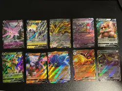 Pokemon Lot, 10 Ex V Shiny Full Art Holo Ultra Rare Mixed Languages - I Combine! - Image 1