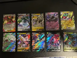 Pokemon Lot, 10 Ex V Shiny Full Art Holo Ultra Rare Mixed Languages - I Combine! - Image 1