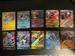 Pokemon Lot, 10 Ex V Shiny Full Art Holo Ultra Rare Mixed Languages - I Combine! - Image 1