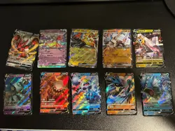 Pokemon Lot, 10 Ex V Shiny Full Art Holo Ultra Rare Mixed Languages - I Combine! - Image 1