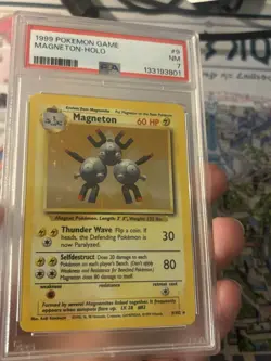 199 Pokemon Game Magneton Base Set Holo #9 PSA 7 NM Cert# 133193801 - Image 4