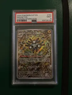 Pokemon TCG Magneton SVP 159 Black Star Promo Surging Sparks PSA 9 - Image 1