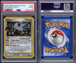 2005 POKEMON EX DEOXYS GOLD STAR #107 RAYQUAZA-HOLO PSA 2 - Image 3