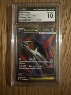 Pokemon Mega Latias ex 163/132 Secret Rare CGC 10 Gem Mint | Mega Evolution Holo - Image 1