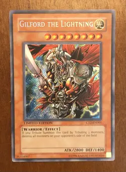 Yugioh - Gilford The Lightning CT2-EN001 - Secret Rare - LIMITED EDITION - LP - Image 1