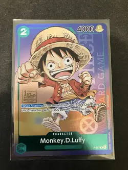 Monkey D. Luffy P-037 One Piece Promo Card TCG 1st Anniversary Stamped Foil NM - Image 1