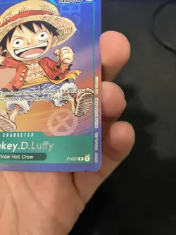 Monkey D. Luffy P-037 One Piece Promo Card TCG 1st Anniversary Stamped Foil NM - Image 4