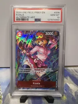 2024 One Piece Koala Alternate Art Super Rare PRB01 OP05-006 PSA 10 - Image 1