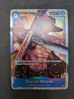 Dracule Mihawk (070)(SR) -One Piece CCG Romance Dawn - PRE-ERRATA - NM - C - Image 2