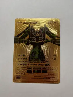 Zygarde GX Gold Foil Fan Art Display Card Draco Spear NM - Image 1