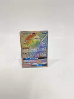 Suicune GX Secret Rare 220/214 Rainbow - Sun & Moon Lost Thunder Pokemon Card - Image 1
