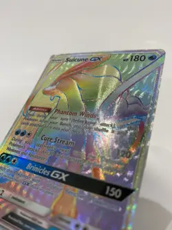 Suicune GX Secret Rare 220/214 Rainbow - Sun & Moon Lost Thunder Pokemon Card - Image 5