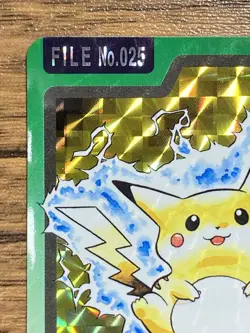 Pokemon Carddass Card Pikachu File No.25 Bandai Pocket Monsters 1997 Holo - Image 3