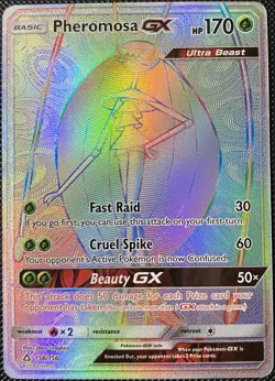 Pheromosa GX (Secret Rare) 158/156 Sm-Ultra Prism Holo MINT - Pokemon Card - Image 1