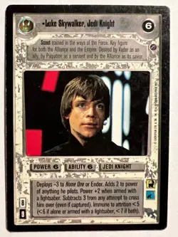 Star Wars CCG Luke Skywalker Jedi Knight Card Death Star II *D* - Image 1