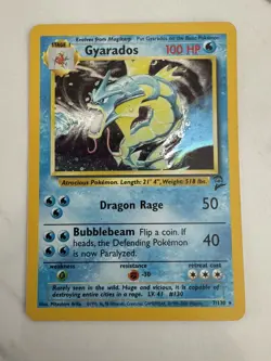 Gyarados 7/130 Base Set 2 Holo Pokemon Card LP - Image 1