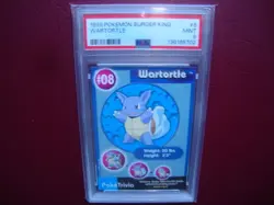 1999 Pokemon Burger King UnPerforated Wartortle card #8 Psa 9 Mint pop 2 rare - Image 1