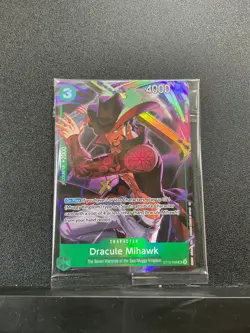 One Piece Dracule Mihawk ST12-003 Illustration Box Vol.4 Promo Card Sealed - Image 1