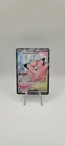 Pokemon TCG:Lillie's Clefairy ex 173/159 Sv09: Journey Together Full Art Card NM - Image 1
