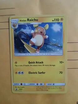 Alolan Raichu SM65 Sun & Moon Black Star Promo Pokemon Card - Image 1