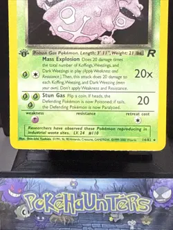 Pokemon Card Dark Weezing 14/82 Team Rocket Holo Rare 1st Edition Near Mint - Image 3