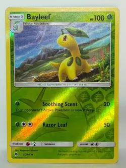 Bayleef 7/214 Pokemon Card TCG Lost Thunder Reverse Holo NM - Image 1