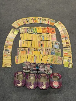 575+ Pokemon Card Lot + 8 Empty Tins - Sun&Moon / Sword&Shield Era - Image 1