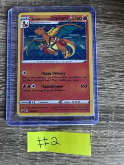 Special Delivery Charizard Pokemon Center Promo Card Holo (SWSH075) - SEALED - Image 1