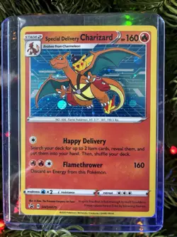 Special Delivery Charizard Pokemon Center Promo Card Holo (SWSH075) - SEALED - Image 2
