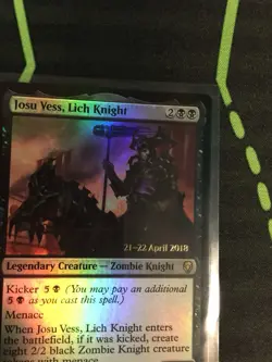MTG Magic The Gathering Josu Vess, Lich Knight Foil Prerelease Promo Zombie - Image 2