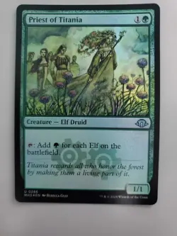 MTG Priest Of Titania Modern Horizons 3 0286 Foil Uncommon - Image 1