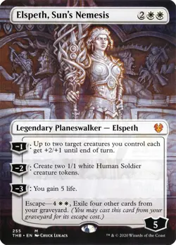 Elspeth, Sun's Nemesis (Borderless) [Theros Beyond Death] Magic MTG - Image 1