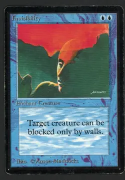 ***Beta Invisibility (Edge Bend)*** MTG Beta Magic Kid Icarus - Image 1