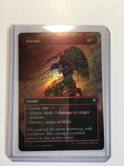 MTG Abrade - Borderless FOIL - MtG Foundations - NM #327 - Image 3