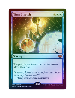 1x Time Stretch, Foil, Dominaria Remastered, Magic the Gathering MTG NM - Image 1