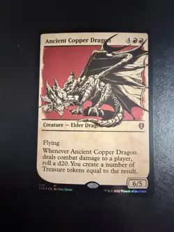 MTG - Ancient Copper Dragon - Showcase - FOIL - Commander Legends Baldur's Gate - Image 1