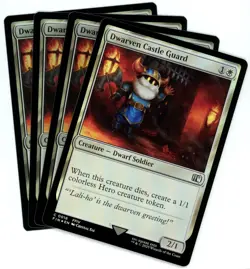x4 Dwarven Castle Guard - Foil - 0018 - Final Fantasy - MTG - NM/M - Image 1