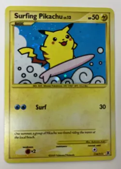 Surfing Pikachu 114/111 - Rising Rivals Holo Secret Rare - Pokemon TCG LP+ - Image 1