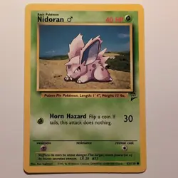 Nidoran♂ - Pokemon TCG Karte - Base Set 2 - 83/130 - 2000 - English - Image 1