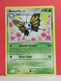 Beautifly 21/127 Platinum Regular Rare Pokemon Card Nintendo 2009 - Image 1