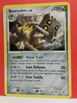 Bastiodon 20/127 Regular Rare Platinum Pokemon Card Nintendo 2009 - Image 3