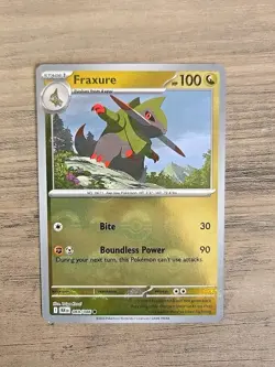 Pokemon TCG Fraxure Pokeball Reverse Holo 069/086 Black Bolt NM - Image 1