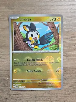 Pokemon TCG Emolga 029/086 Pokeball Reverse Holo Black Bolt NM - Image 1